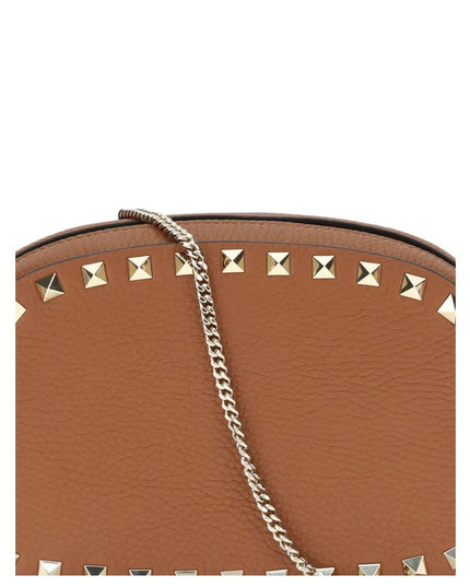 Valentino Garavani Brown Calf Leather Bos Taurus Shoulder Bag