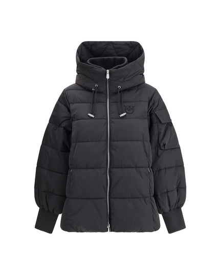 PINKO Black Polyester Full-Length Jacket