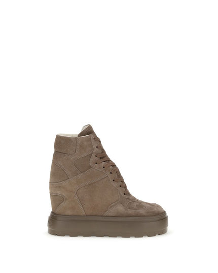 Casadei Beige Calf Leather Bos Taurus Sneakers