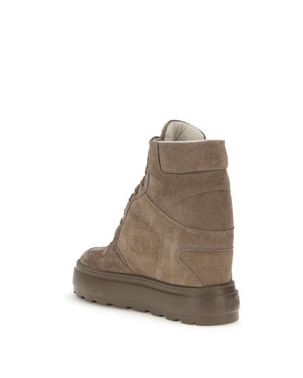 Casadei Beige Calf Leather Bos Taurus Sneakers