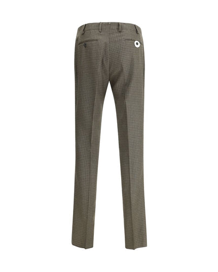 Germano Brown Fleece Wool Casual Pants