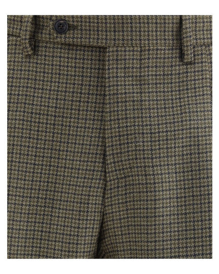 Germano Brown Fleece Wool Casual Pants