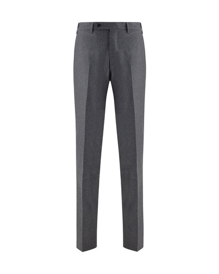 Germano Gray Fleece Wool Dress Pants