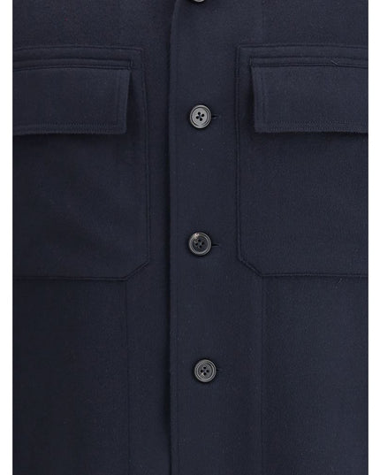 ZEGNA Blue Cashmere Coat