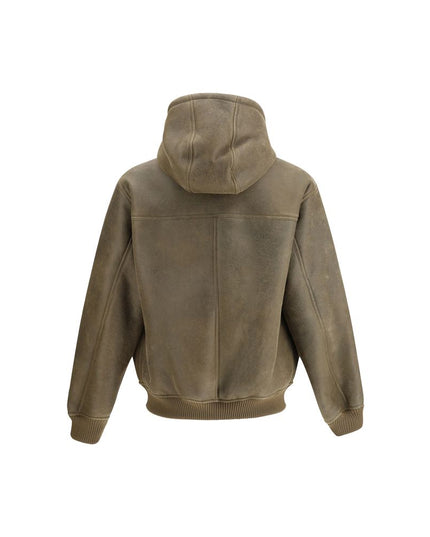 Emporio Armani Brown Lamb Ovis Aries Aries Bomber