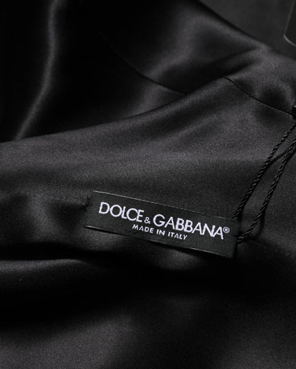 Dolce & Gabbana Green Viscose Acetate Mini Long Sleeve Dress