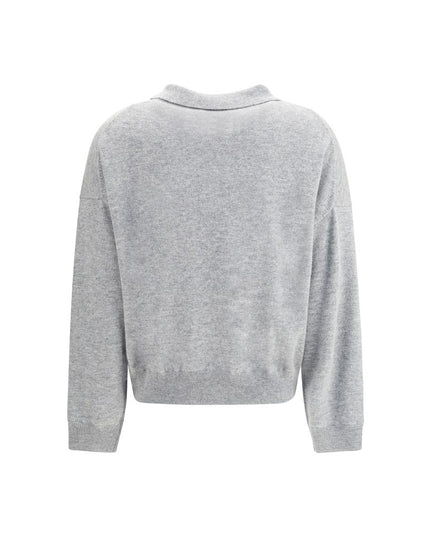 Allude Gray Fleece Wool Sweatshirt