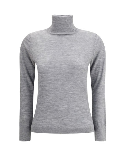 Allude Gray Cashmere Turtleneck