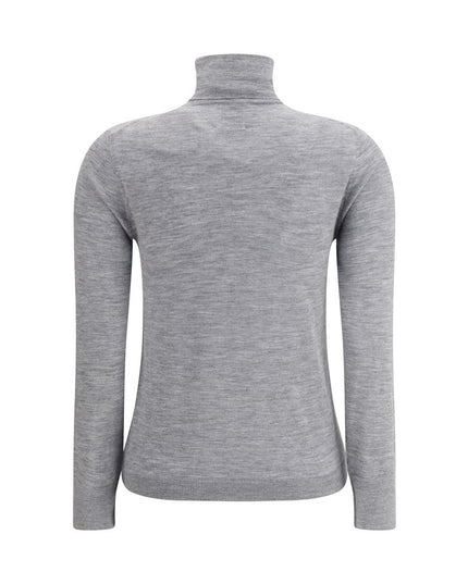 Allude Gray Cashmere Turtleneck