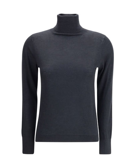 Allude Black Cashmere Turtleneck