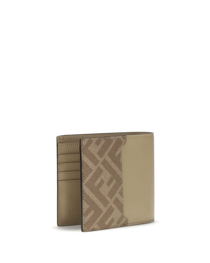 Fendi FF leather and canvas bifold Wallet