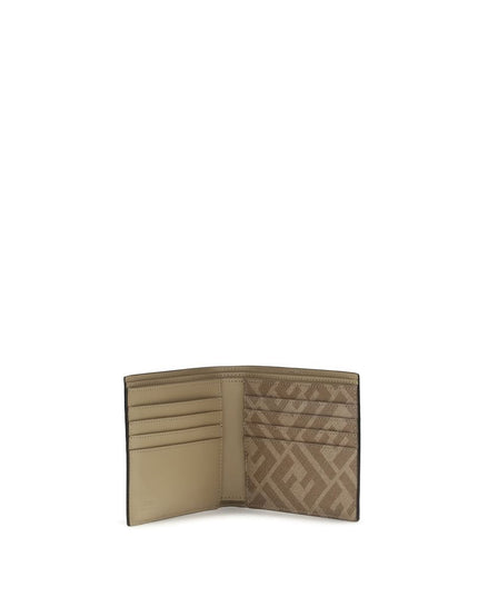 Fendi FF leather and canvas bifold Wallet