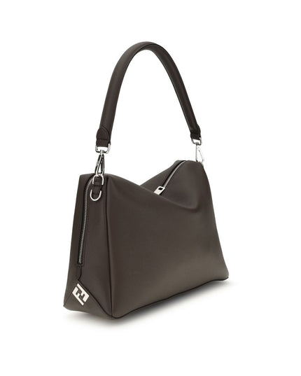 Fendi Brown Calf Leather Bos Taurus Shoulder Bag