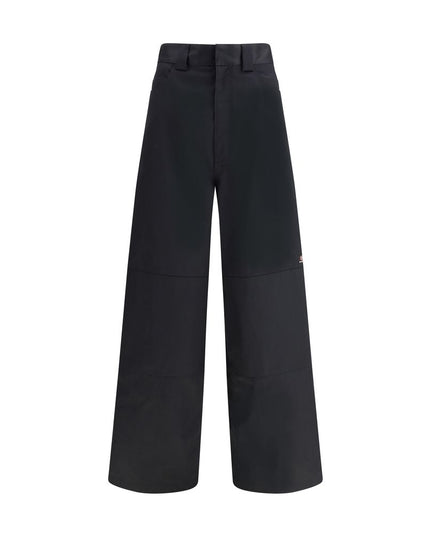 Balenciaga Black Cotton Casual Pants
