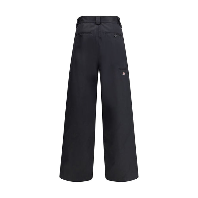 Balenciaga Black Cotton Casual Pants