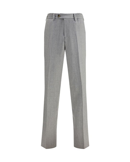 Lardini Gray Fleece Wool Chino Pants