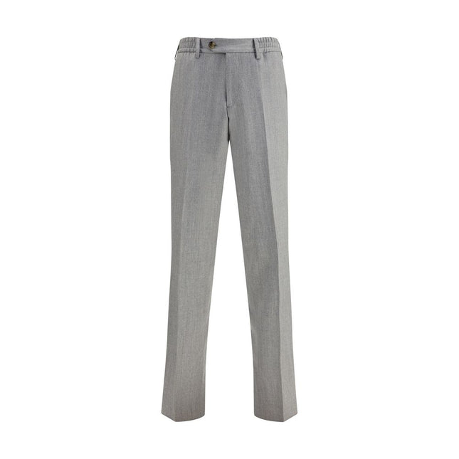 Lardini Gray Fleece Wool Chino Pants