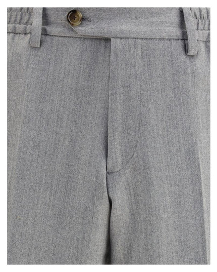 Lardini Gray Fleece Wool Chino Pants