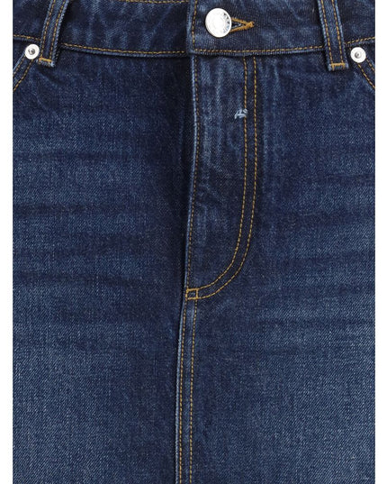 Dolce & Gabbana Blue Cotton Mini Skirt