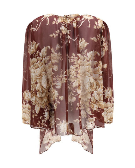 Dolce & Gabbana Bordeaux Silk Pattern Shirt