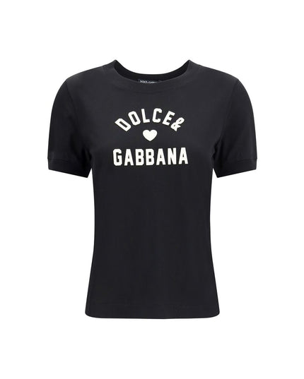 Dolce & Gabbana Black Cotton T-Shirt
