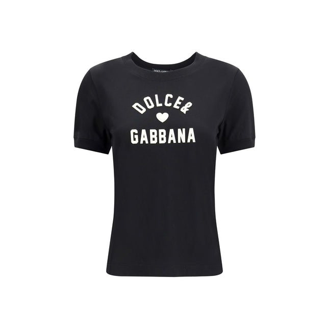 Dolce & Gabbana Black Cotton T-Shirt