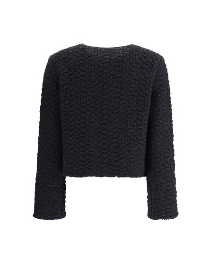 Fabiana Filippi Black Fleece Wool Coat