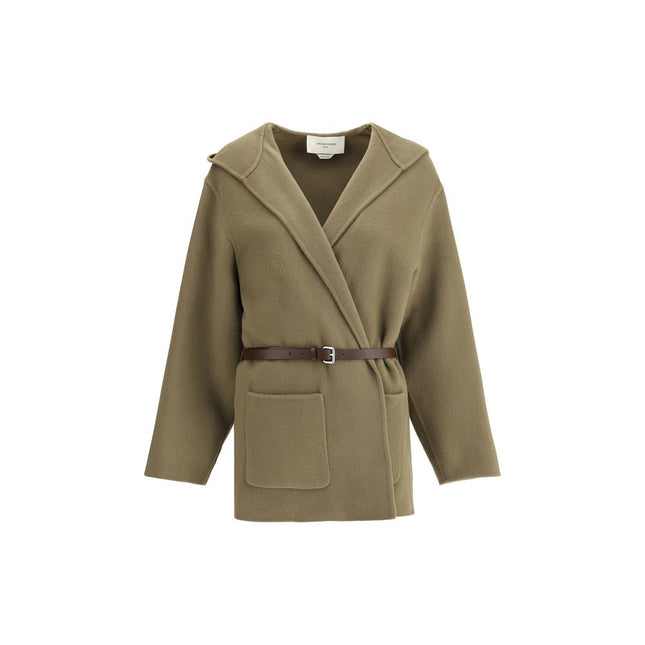 Jacob Cohen Brown Fleece Wool Coat