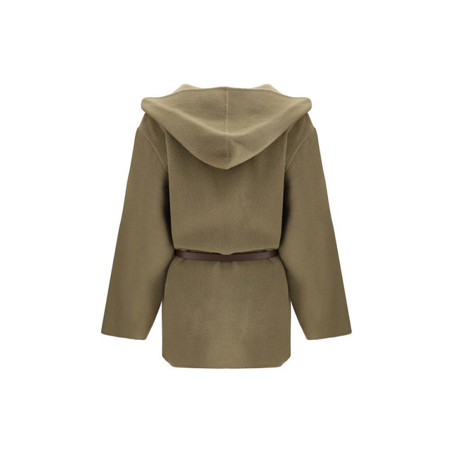 Jacob Cohen Brown Fleece Wool Coat