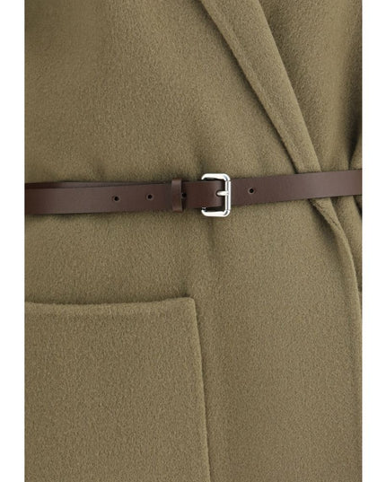 Jacob Cohen Brown Fleece Wool Coat