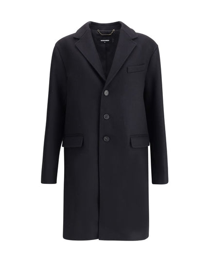 Dsquared² Black Wool Coat