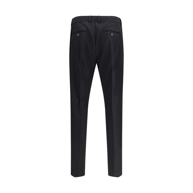 Cruna Black Fleece Wool Dress Pants