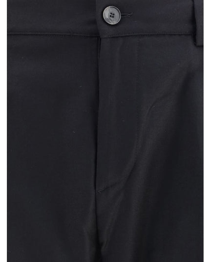 Cruna Black Fleece Wool Dress Pants
