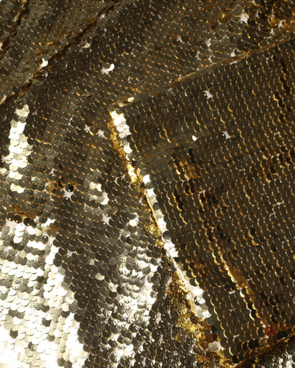 Dolce & Gabbana Gold Sequin Long Sleeve Mini Dress