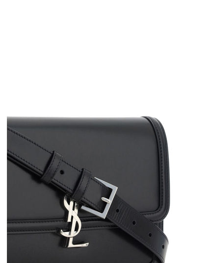Saint Laurent Black Calf Leather Bos Taurus Shoulder Bag