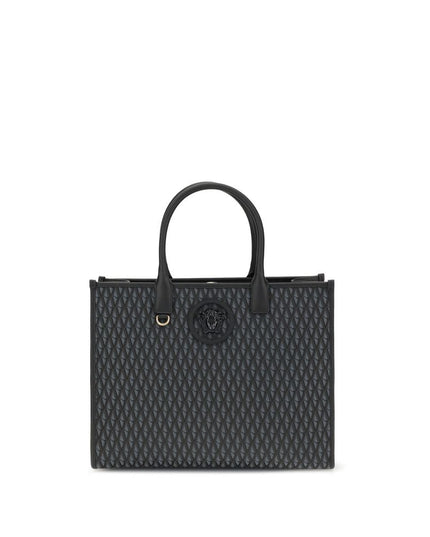 Versace Black Cotton Handbag