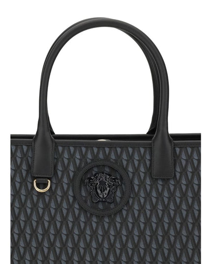 Versace Black Cotton Handbag
