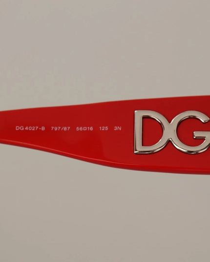 Dolce & Gabbana DG4027 Red Crystal Black Lens Shades Sunglasses