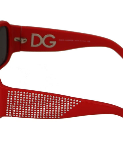 Dolce & Gabbana DG4027 Red Crystal Black Lens Shades Sunglasses