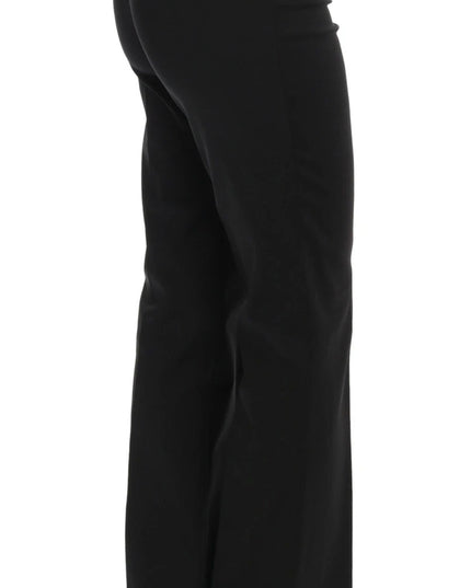 BENCIVENGA Black Stretch Straight Fit Dress Trousers Pants