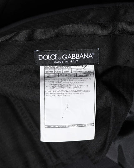 Dolce & Gabbana Black Wool Formal Dress Men Trousers Pants