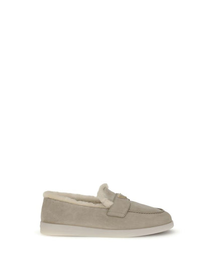 Prada Beige Rubber Slip-On Loafers