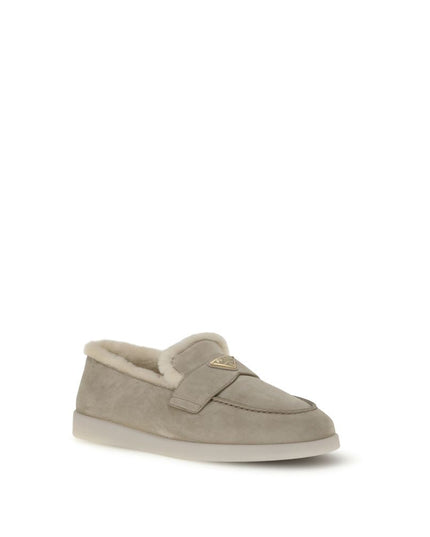 Prada Beige Rubber Slip-On Loafers