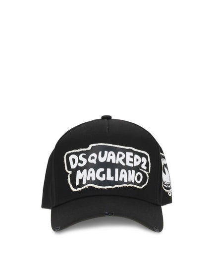 Dsquared² Black Cotton Cap (Baseball Hat)