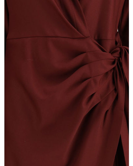 Crida Milano Bordeaux Silk Casual Dress