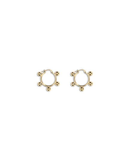 Jil Sander Gold Brass Earrings