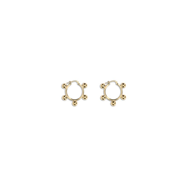 Jil Sander Gold Brass Earrings