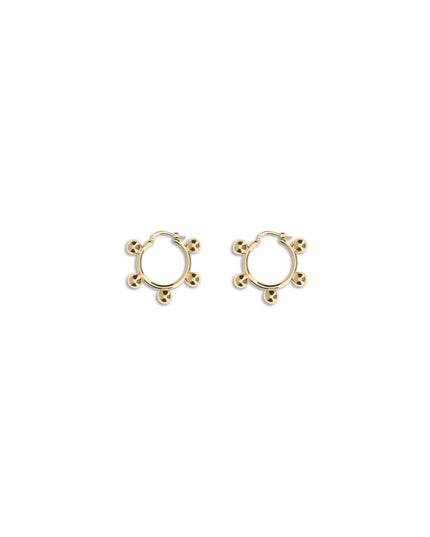 Jil Sander Gold Brass Earrings
