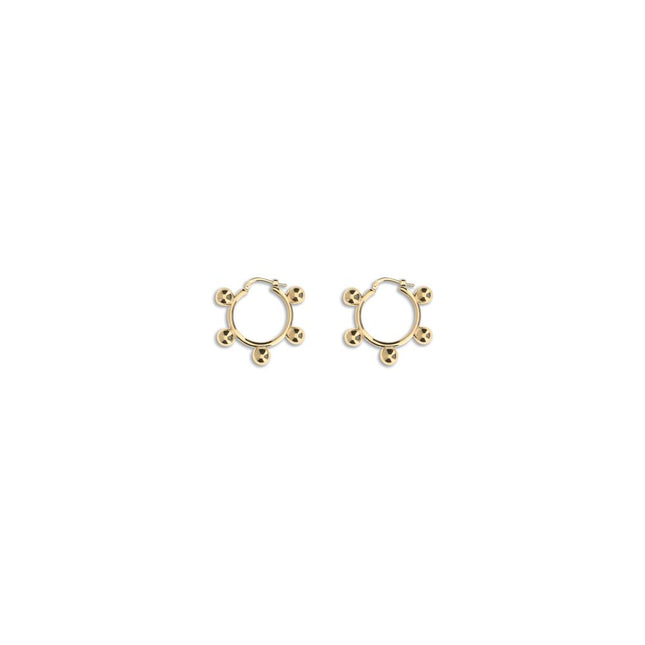 Jil Sander Gold Brass Earrings