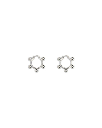 Jil Sander Silver Brass Earrings